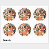 Het proces van het hart ronde sticker (Vel)