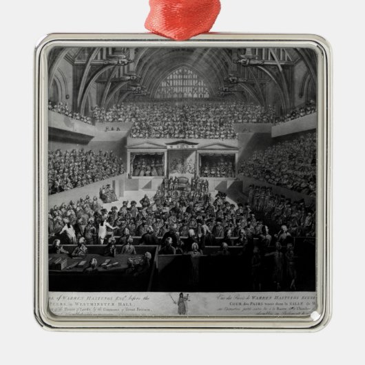 Het proces van Warren Hastings Metalen Ornament (Voorkant)