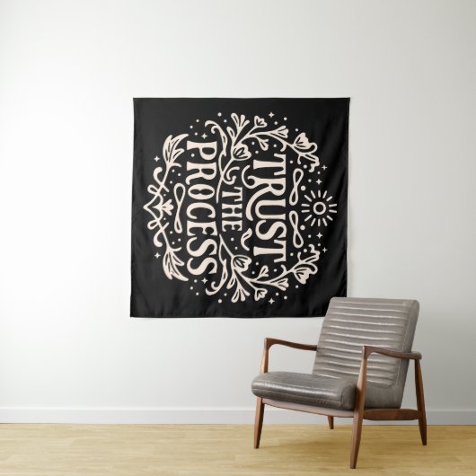 Het proces vertrouwen wandkleed (In Situ (horizontaal))