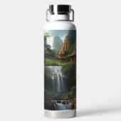 Het product van de waterfles. waterfles (Achterkant)