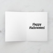 Het Proefkonijn van Halloween Kaart (Binnen)