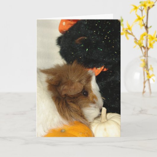 Het Proefkonijn van Halloween Kaart (Gele Bloem)