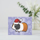 Het Proefkonijn van Kerstmis (vlot haar) Feestdagenkaart (Staand voorkant)