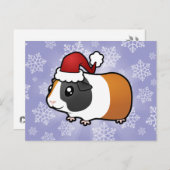 Het Proefkonijn van Kerstmis (vlot haar) Feestdagenkaart (Voorkant / Achterkant)