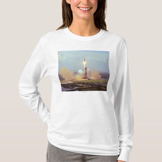 Het proefproject Saturn IB van Apollo Soyuz T-shirt (Voorkant)