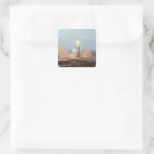 Het proefproject Saturn IB van Apollo Soyuz Vierkante Sticker (Tas)