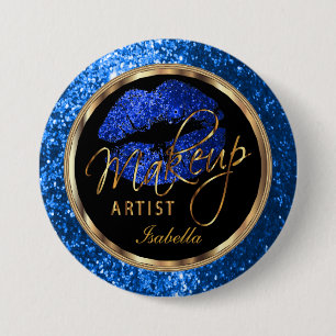 Het professionele Blauw, de Zwarte en het Goud van Ronde Button 7,6 Cm