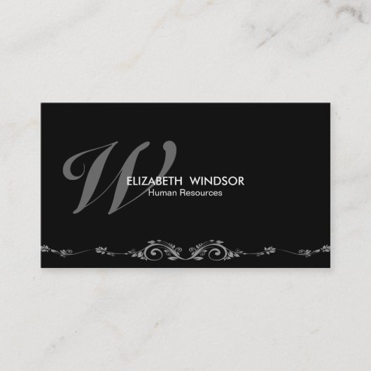 Het professionele Elegante Zwarte Visitekaartje (Voorkant)