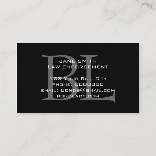 Het Professionele Logo van het Monogram van de Visitekaartje (Achterkant)