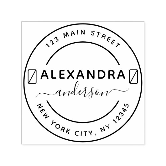 Het professionele of Persoonlijke Adres van de Ter Zelfinktende Stempel (Design)