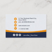 Het professionele Sinaasappel voegt uw Foto van de Visitekaartje (Achterkant)