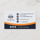 Het professionele Sinaasappel voegt uw Foto van de Visitekaartje (Achterkant)