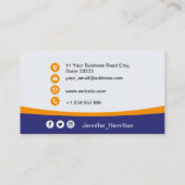 Het professionele Sinaasappel voegt uw Foto van de Visitekaartje (Achterkant)