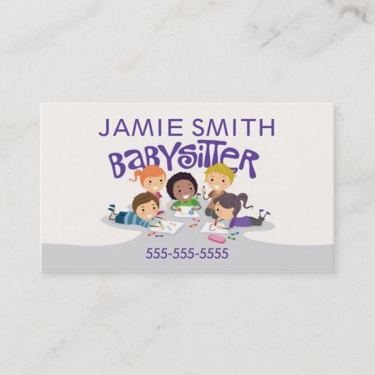 Het Professionele Visitekaartje van de babysitter (Voorkant)