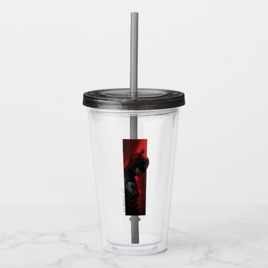 Het profiel van de rode Batman-balk Acryl Drinkbeker (Voorkant)
