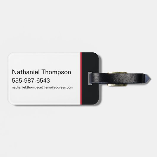 Het profiel van de rode Batman-balk Bagagelabel (Achterkant horizontaal)