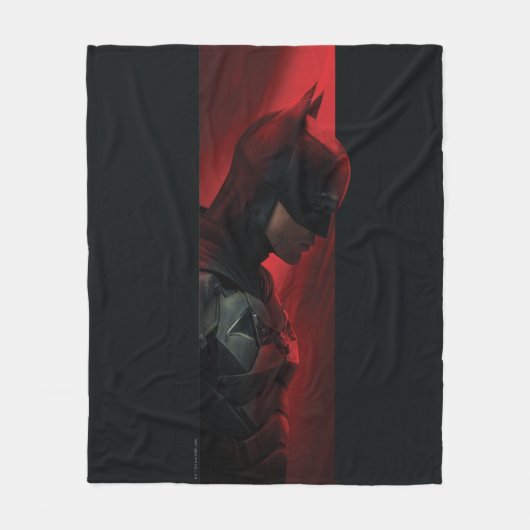 Het profiel van de rode Batman-balk Fleece Deken (Voorkant)
