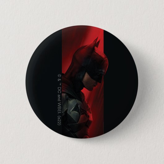 Het profiel van de rode Batman-balk Ronde Button 5,7 Cm (Voorkant)