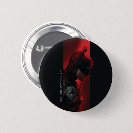 Het profiel van de rode Batman-balk Ronde Button 5,7 Cm (Voorkant /achterkant)