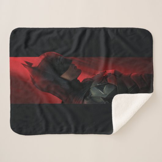 Het profiel van de rode Batman-balk Sherpa Deken (Voorkant (horizontaal))