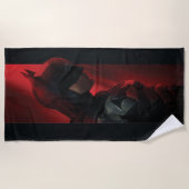 Het profiel van de rode Batman-balk Strandlaken (Voorkant)