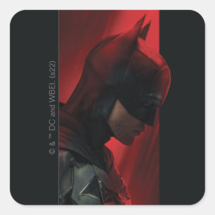 Het profiel van de rode Batman-balk Vierkante Sticker