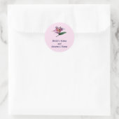 Het Profiel van Stargazer Lily sparen de Datum Ronde Sticker (Tas)