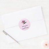 Het Profiel van Stargazer Lily sparen de Datum Ronde Sticker (Envelop)