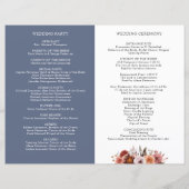 Het programma Blauwe, Bourgogne en Blush Floral We (Achterkant)