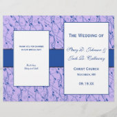 Het programma Blauwe en Lila Floral Wedding (Voorkant)