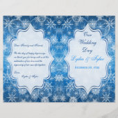 Het programma Blauwe en witte sneeuwvlokken (Voorkant)