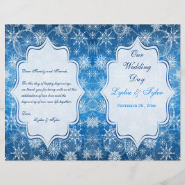 Het programma Blauwe en witte sneeuwvlokken