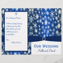 Het programma Blauwe en Witte Snowflakes Wedding