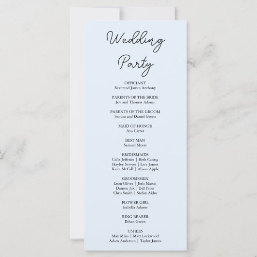 Het programma Blauwe Snowflakes Blue Wedding (Achterkant)