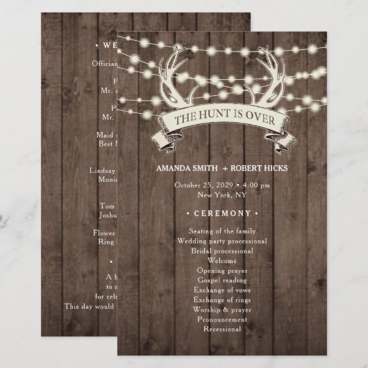 Het programma 'De jacht is voorbij' Rustic Barn We (Voorkant / Achterkant)