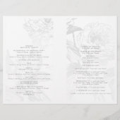 Het programma Eenvoudig Floral Silver Navy Blue (Achterkant)