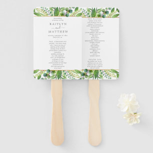 Het programma GreenGenery & Gold Wedding Collectie Handwaaier