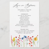 Het programma Liefde in Bloom Wildflower Paper Flyer (Voorkant)