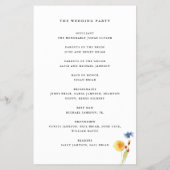 Het programma Liefde in Bloom Wildflower Paper Flyer (Achterkant)