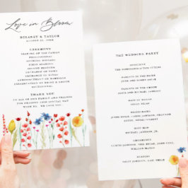 Het programma Liefde in Bloom Wildflower Paper Flyer