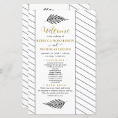 Het programma Minimale bruiloft van het Manuscript (Voorkant / Achterkant)