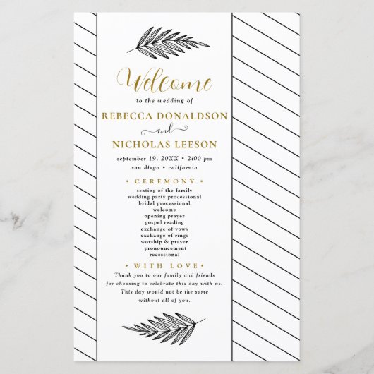 Het programma Minimale bruiloft van het Manuscript (Voorkant)