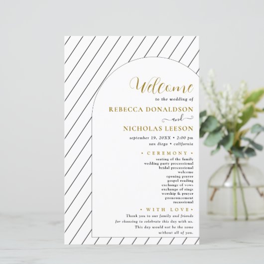 Het programma Minimale bruiloft voor gelinkt scrip (Staand voorkant)