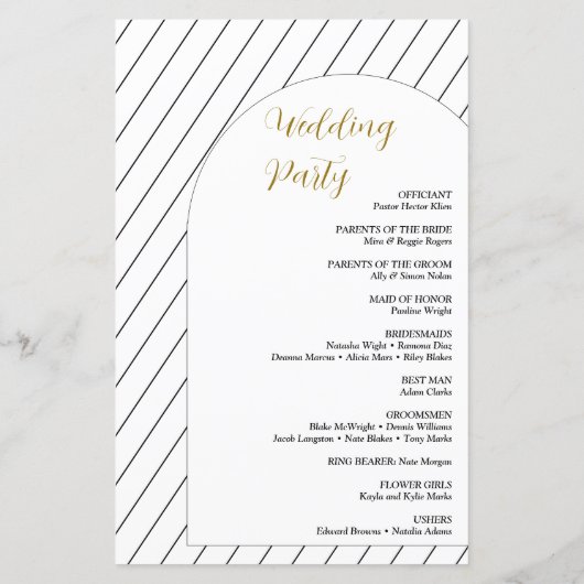 Het programma Minimale bruiloft voor gelinkt scrip (Achterkant)