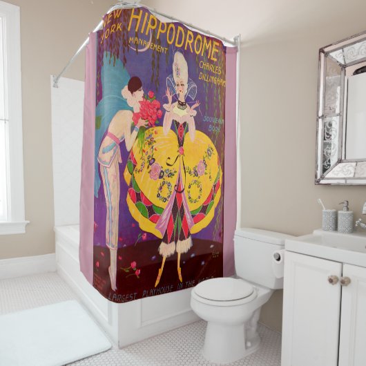 Het programma New York Hippodrome uit 1920 Douchegordijn (In situ)