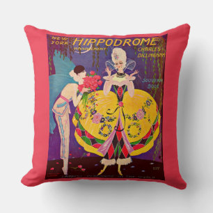 Het programma New York Hippodrome uit 1920 Kussen