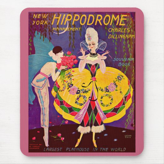 Het programma New York Hippodrome uit 1920 Muismat (Voorkant)