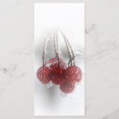 het programma Red Frosty Berries Winter Wedding Pr Programmakaart (Voorkant)