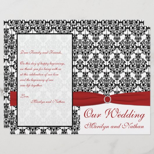 Het programma Rood, Wit en Zwart Wondenhuwelijk (Voorkant / Achterkant)