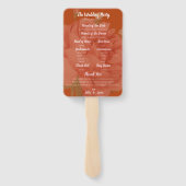 Het programma Rust Terracotta minimalistisch huwel Handwaaier (Achterkant)